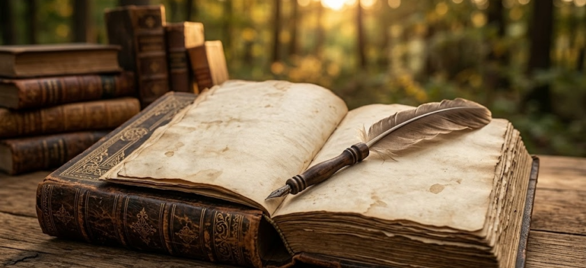 Offenes-Buch-mit-Feder